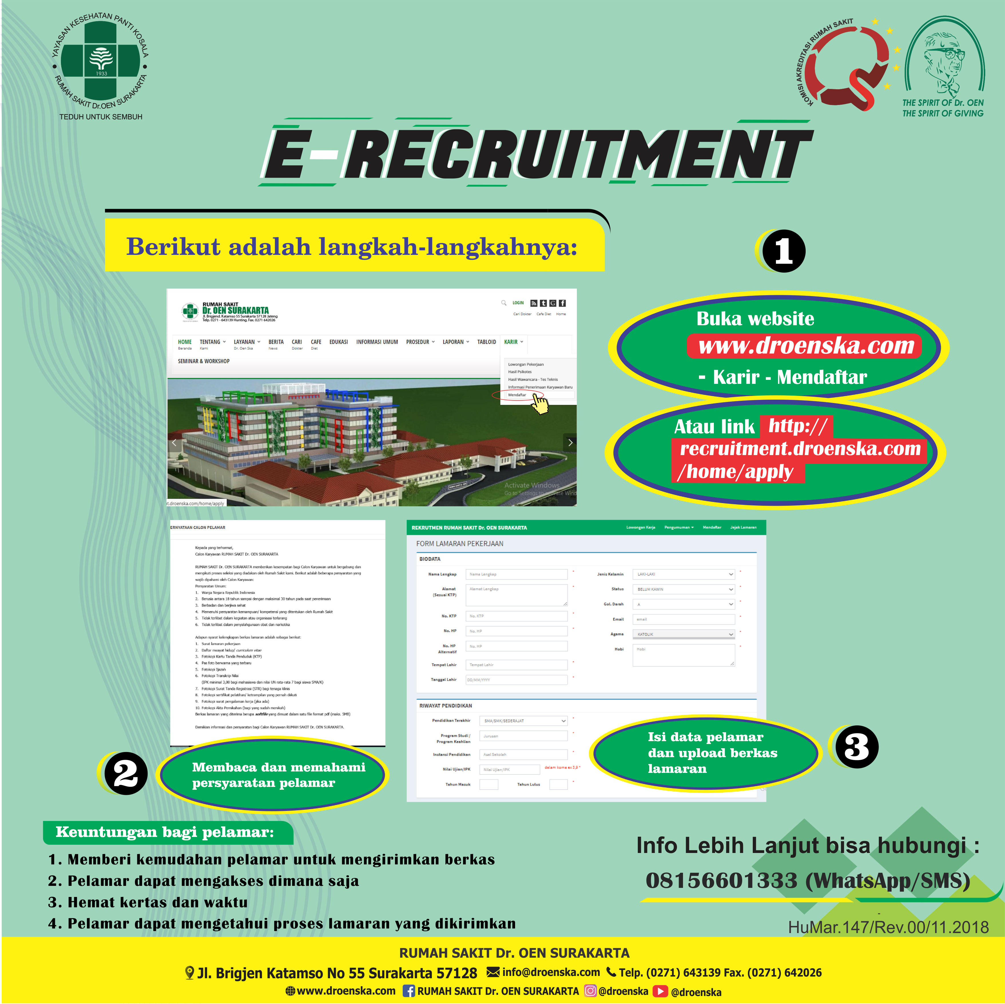 E Recruitment Rumah Sakit Dr Oen Kandang Sapi